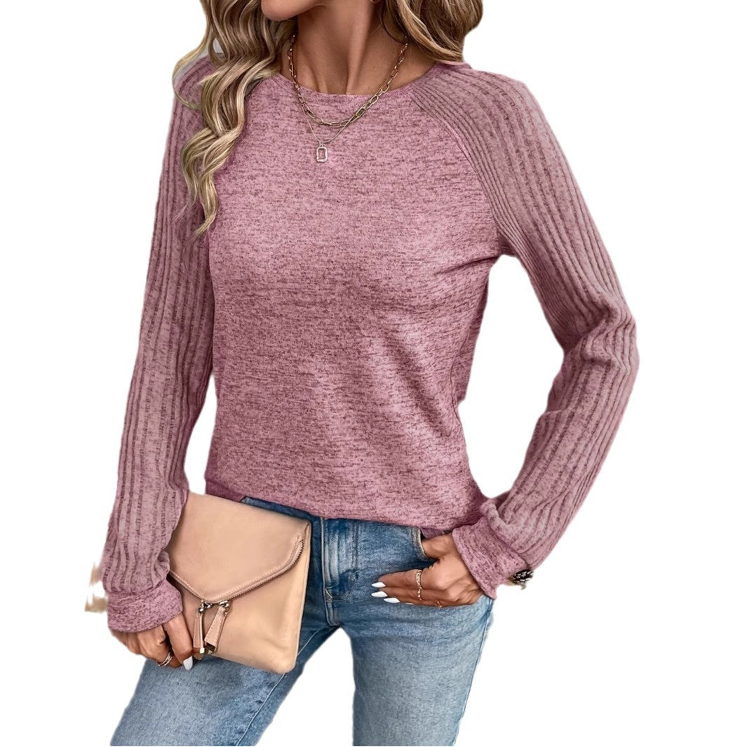 PULL ROSE A COL ROND