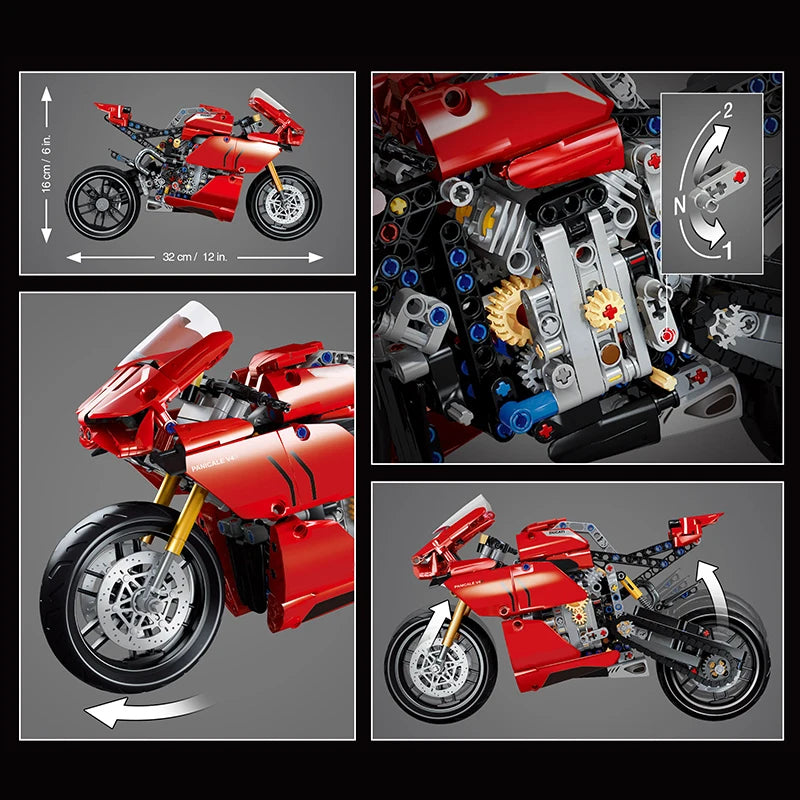 Moto Ducati Panigale V4 R - Blocs Construction Technic - 674 Pièces