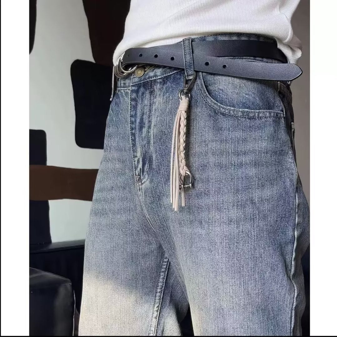 Jean Bootcut rétro américain pour hommes, jambe droite ample, beau pantalon tendance de printemps et d&#039;automne 2023