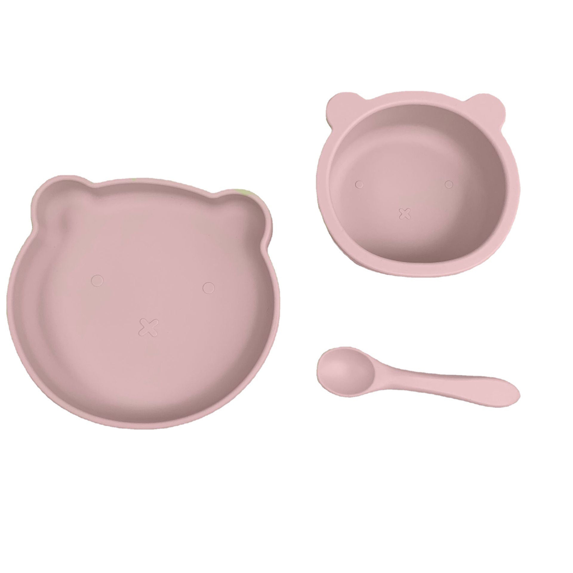 Vaisselle d&#039;alimentation pour bébé Ensemble de 3 pièces en silicone