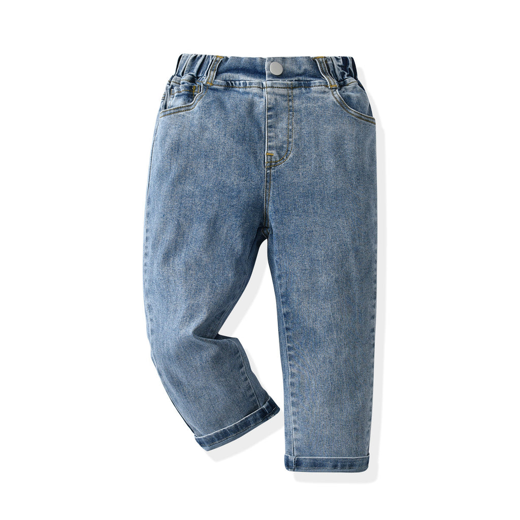 Ensemble sweat-shirt éléphant et pantalon en denim pour garçon
