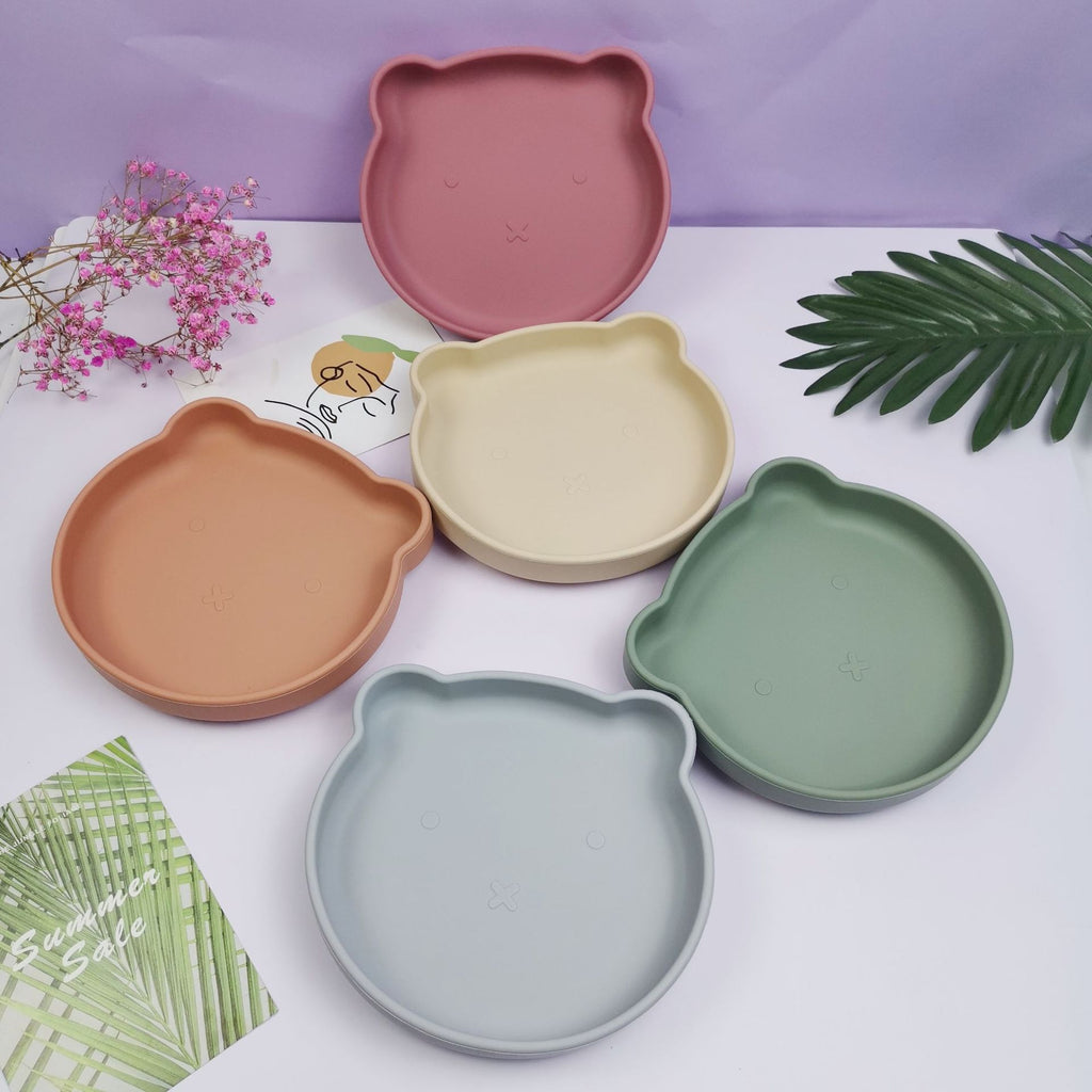 Vaisselle d&#039;alimentation pour bébé Ensemble de 3 pièces en silicone