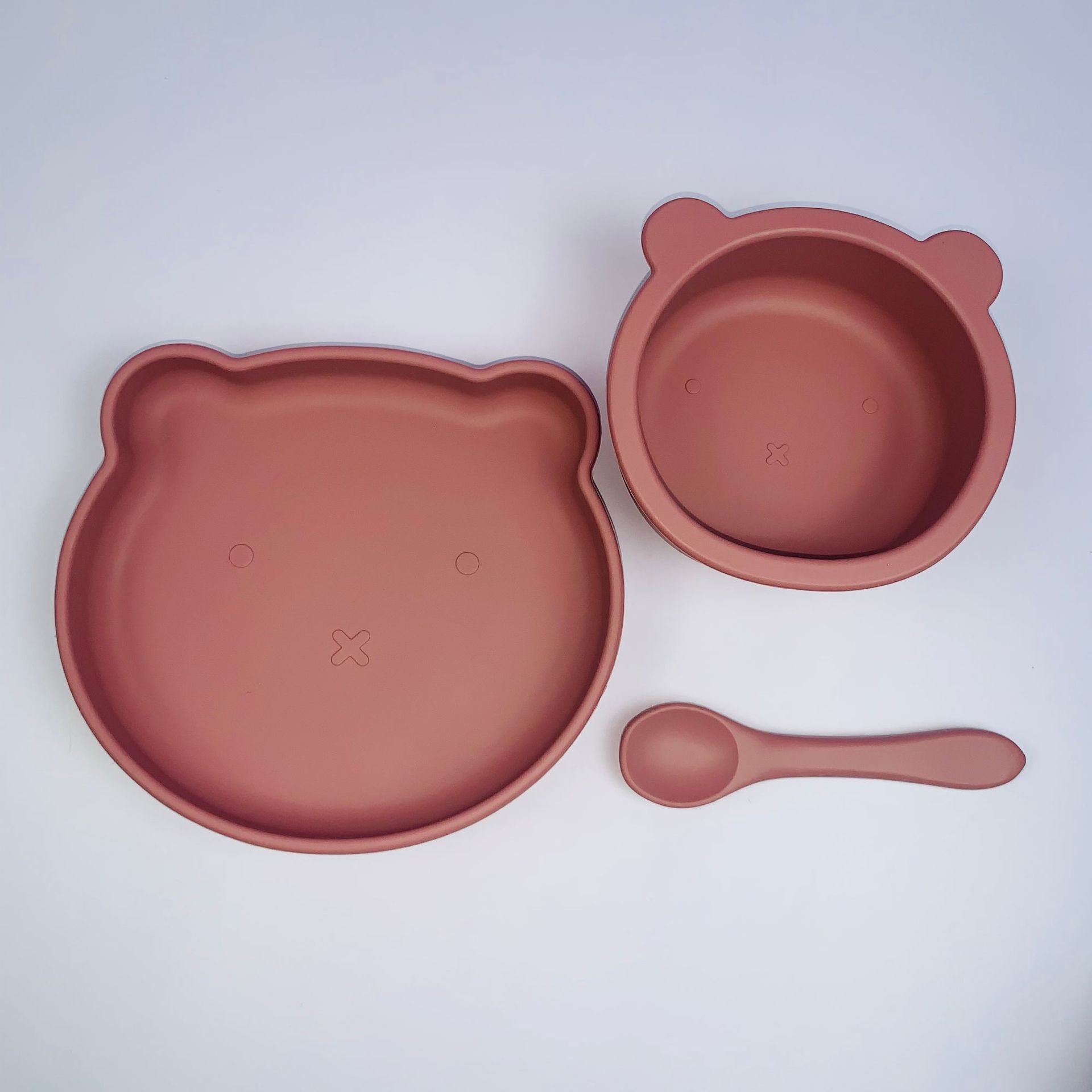 Vaisselle d&#039;alimentation pour bébé Ensemble de 3 pièces en silicone