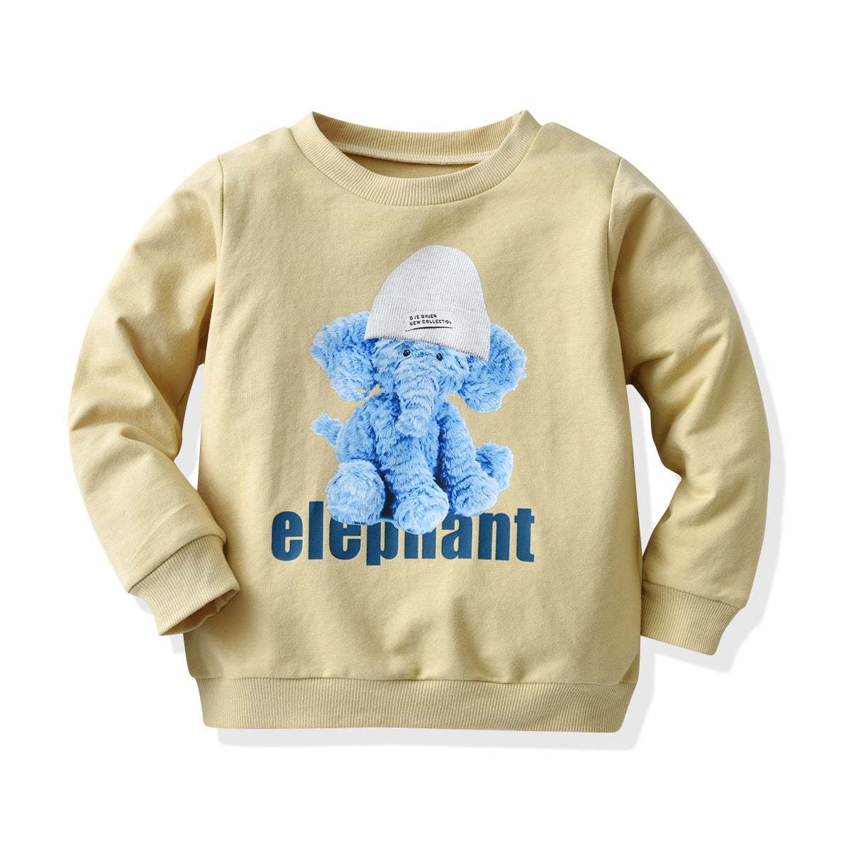 Ensemble sweat-shirt éléphant et pantalon en denim pour garçon