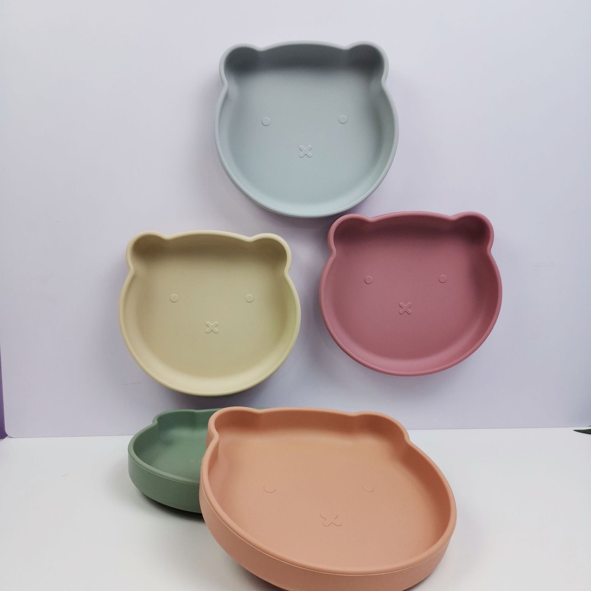Vaisselle d&#039;alimentation pour bébé Ensemble de 3 pièces en silicone