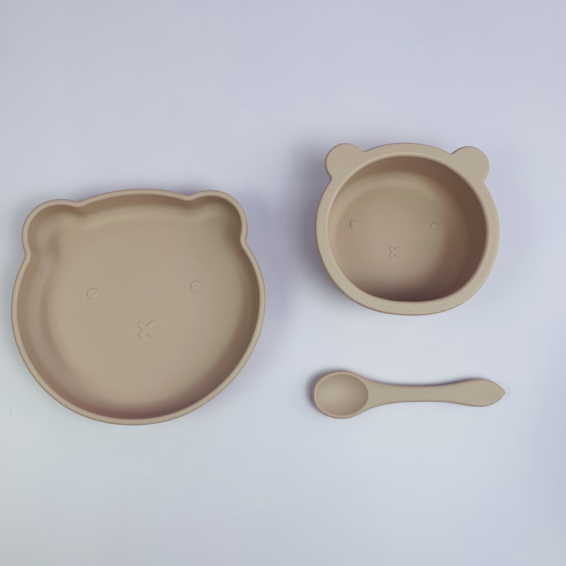 Vaisselle d&#039;alimentation pour bébé Ensemble de 3 pièces en silicone